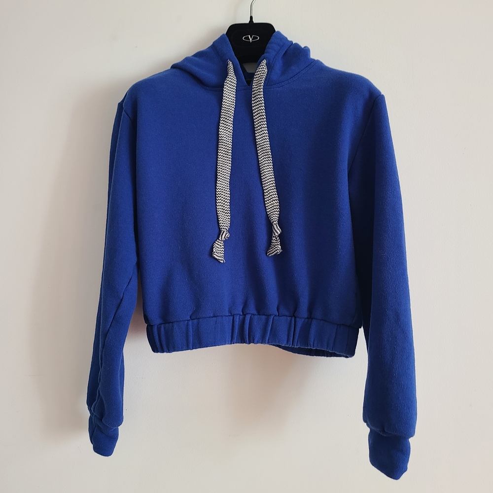 Wild Fable Royal Blue Cropped Hoodie XS
